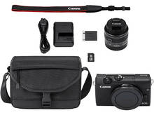 Charger l&#39;image dans la galerie, CANON Appareil photo hybride EOS M200 Noir Travel Kit (3699C040AA)
