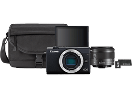 CANON Appareil photo hybride EOS M200 Noir Travel Kit (3699C040AA)