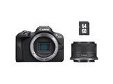 CANON Appareil photo hybride EOS R100 + RF-S 18-45 mm + carte SD 64 Go