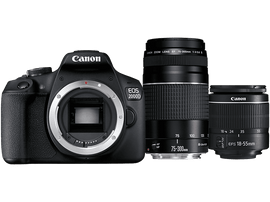 CANON Appareil photo reflex EOS 2000D + 18-55mm DC + 75-300 mm DC (2727C051AA)