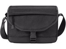 Charger l&#39;image dans la galerie, Sac photo noir avec une boucle et une bandoulière réglable.
