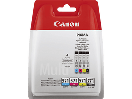 CANON CLI-571 Noir - Cyan - Magenta - Jaune (0386C004) Encre Noir / Cyan / Magenta / Jaune