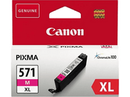 Cartouche d'encre Canon Pixma 571 M XL, rose, en emballage.