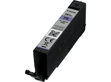 Charger l&#39;image dans la galerie, Cartouche d&#39;encre d&#39;imprimante Canon, noire et violette, avec infos produit et code QR.
