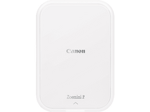 Charger l'image dans la galerie, Imprimante Canon Zoemini 2 blanche sur fond noir. Design simple et minimaliste.
