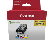 CANON Multipack CLI-521 Cyan-Magenta-Jaune (2934B016)