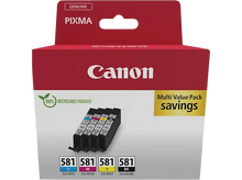 Charger l&#39;image dans la galerie, Pack de cartouches d&#39;encre Canon. Boîte rouge avec cartouches. Étiquette &#39;Canon&#39;.
