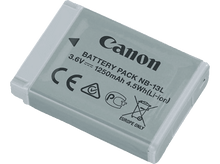 Charger l&#39;image dans la galerie, Batterie Canon. Rectangle gris avec texte blanc et noir. Logo Canon. Symboles CE et recyclage.
