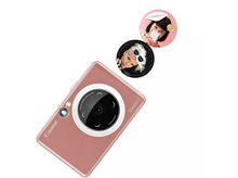 Charger l&#39;image dans la galerie, Imprimante photo Canon Zoemini S. Elle montre l&#39;appareil photo et deux images de personnes.
