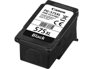 Cartouche d'encre noire Canon PG-575XL, avec étiquette blanche et code-barres.