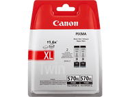 CANON PGI-570PGBK XL Noir pigmenté Pack de 2 (0318C007)