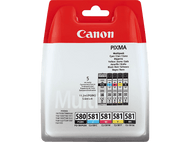 CANON PGI-580 Noir pigmenté + CLI-581 Noir - Cyan - Magenta - Jaune (2078C006)