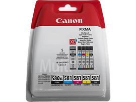 CANON PGI-580 XL Noir pigmenté + CLI-581 Noir - Cyan - Magenta - Jaune (2024C006)