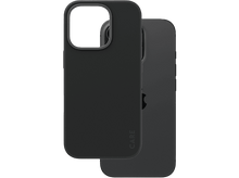 Charger l&#39;image dans la galerie, Coque de téléphone noire sur fond noir. La coque recouvre l&#39;arrière d&#39;un téléphone.
