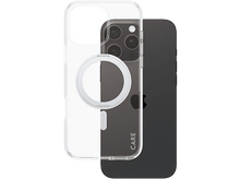 Charger l&#39;image dans la galerie, iPhone avec étui de protection transparent, vue arrière et étui séparé.
