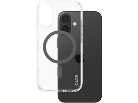 CARE Cover Flagship Urban Combat MagSafe iPhone 16 Noir Transparent (1345) Coque voor Apple iPhone 16 Noir