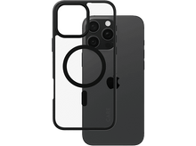 Charger l&#39;image dans la galerie, Coque noire pour iPhone avec dos transparent et anneau noir pour MagSafe.
