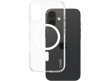 Charger l&#39;image dans la galerie, Une coque de téléphone transparente avec un téléphone noir à l&#39;intérieur. L&#39;étui a un anneau blanc.
