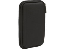 Charger l&#39;image dans la galerie, Un étui noir zippé. Il a une forme rectangulaire et une texture lisse.
