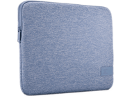 Housse d'ordinateur portable bleue avec fermeture éclair, marque Case Logic.