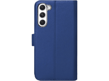 Charger l&#39;image dans la galerie, Étui de téléphone bleu avec découpe pour caméra et rabat.
