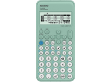 Charger l&#39;image dans la galerie, Calculatrice Casio vert clair affichant des chiffres et fonctions, avec écran et nombreux boutons.
