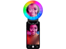 Charger l&#39;image dans la galerie, CELLULARLINE Anneau LED RGB de poche avec miroir (SELFIERINGCOLPOCKK)
