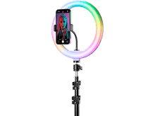 Charger l&#39;image dans la galerie, CELLULARLINE Anneau lumineux 10&quot; Selfie Ring Pro LED RVB (SELFIERINGPROMULTK)
