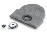 CELLULARLINE Bonnet avec lampe frontale Gris (LEDLIGHTCAPWINTERD)