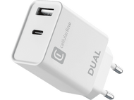 CELLULARLINE Chargeur USB / USB-C Dual 20 W Blanc (ACHIPHUSB2PD20WW)