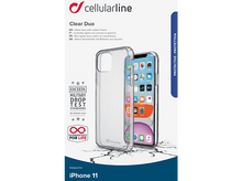 Charger l&#39;image dans la galerie, CELLULARLINE Cover Clear Duo iPhone 11 Transparent (CLEARDUOIPHXR2T)
