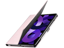 Charger l&#39;image dans la galerie, Une tablette rose clair avec un étui ouvert révélant l&#39;écran et un stylet.
