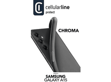 Charger l&#39;image dans la galerie, Téléphone gris dans un étui gris. Le téléphone est Samsung Galaxy A15, l&#39;étui est Chroma.

