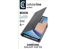 Charger l'image dans la galerie, Coque de téléphone noire avec un téléphone à l'intérieur. Texte : Samsung Galaxy A35 5G. Contient des matériaux recyclés.
