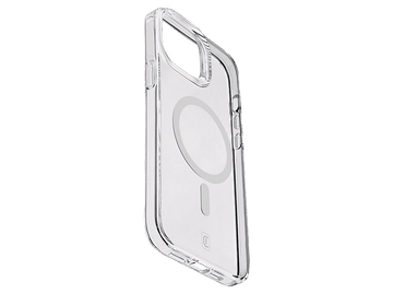 Coque de téléphone transparente avec anneau MagSafe. La coque est transparente, montrant l'arrière du téléphone.