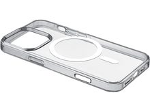 Charger l&#39;image dans la galerie, Coque de téléphone transparente avec un cercle blanc et une ligne, sur fond blanc.
