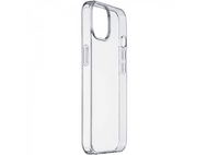 Coque de téléphone transparente. Elle comporte des ouvertures pour les boutons et la caméra, sur fond blanc.