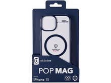 Charger l'image dans la galerie, Coque iPhone 15 dans une boîte. La coque est blanche avec un design d'anneau noir.
