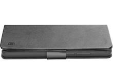 Charger l&#39;image dans la galerie, Un étui de téléphone noir fermé avec une fermeture magnétique.
