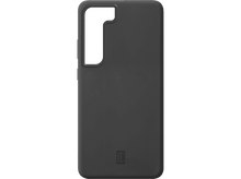 Charger l&#39;image dans la galerie, Coque de téléphone noire. Design élégant et uni avec une découpe pour l&#39;appareil photo. Isolé sur blanc.
