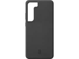 Coque de téléphone noire. Design élégant et uni avec une découpe pour l