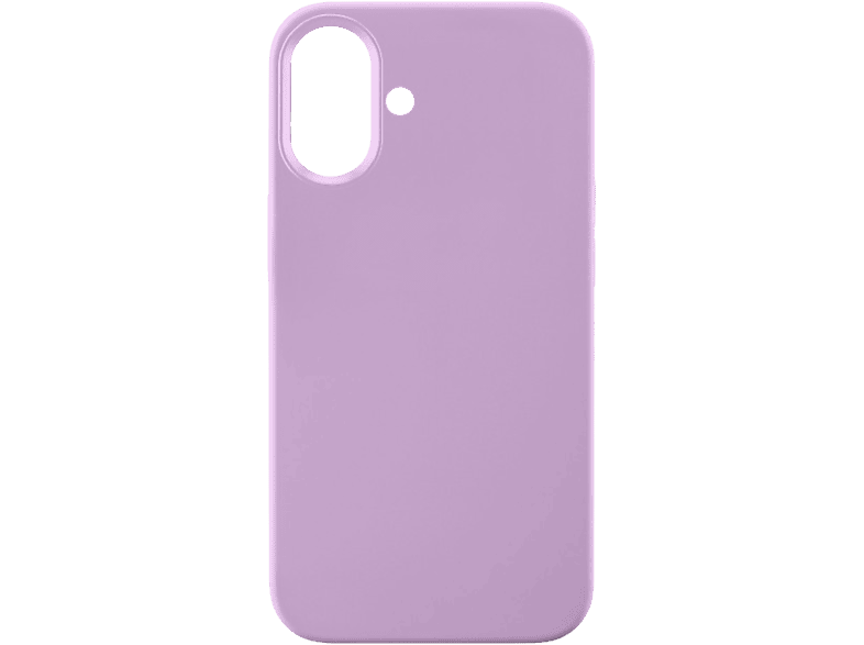 Coque de téléphone lilas, unie et lisse, avec une découpe pour la caméra.