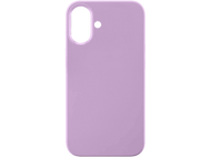 Coque de téléphone lilas, unie et lisse, avec une découpe pour la caméra.
