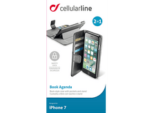 Charger l&#39;image dans la galerie, CELLULARLINE Flip cover Book Agenda iPhone 7 Noir (BOOKAGENDAIPH747K)
