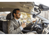CELLULARLINE Porte-téléphone pour voiture Spin Miroir Noir (HANDYMIRRORK) Support pour voiture