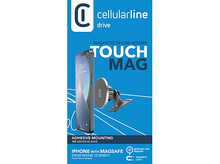 Charger l&#39;image dans la galerie, Support de voiture Cellularline Touch Mag avec iPhone. Base adhésive. Conçu pour MagSafe.
