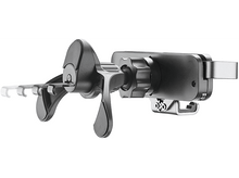 Charger l&#39;image dans la galerie, Support de téléphone de voiture noir avec bras réglables, sur fond blanc.
