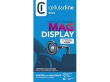 Charger l&#39;image dans la galerie, Support de téléphone de voiture Cellularline Mag Display. Noir, avec support magnétique et socle.
