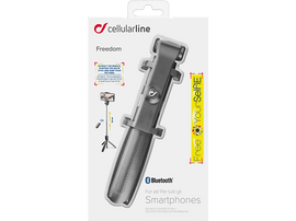 CELLULARLINE Selfie stick télescopique avec fil Freek Noir (BTSELFIESTICKFREEK)