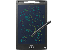 Tablette de dessin noire avec un stylet. L